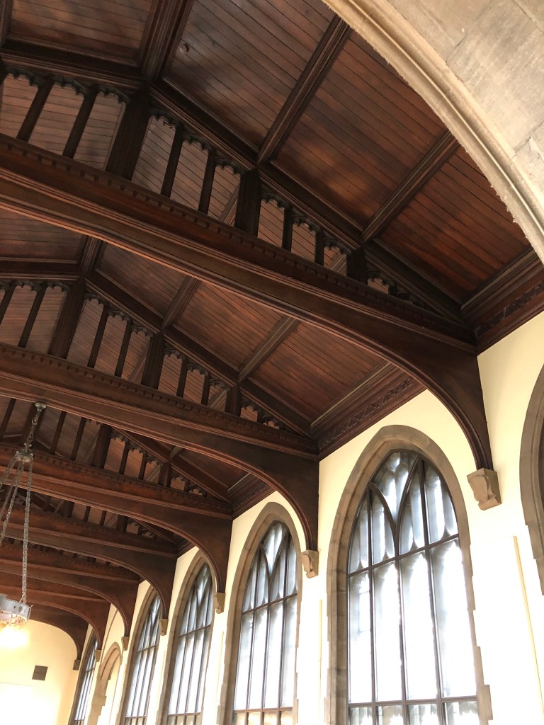 View of a historic university building